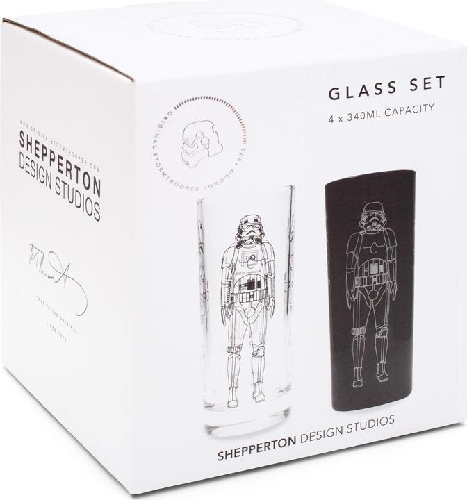 Produktbild Original Stormtrooper 4 Trinkgläser (2x schwarz, 2x klar) (0.30 l, 4 x)