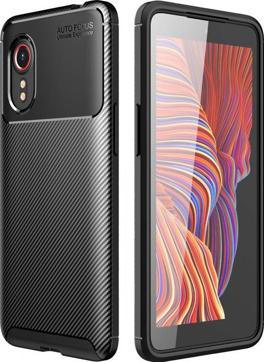 Produktbild Screenguard Samsung Galaxy Xcover 5 Hülle Carbon Design TPU Case (Samsung Galaxy Xcover 5)