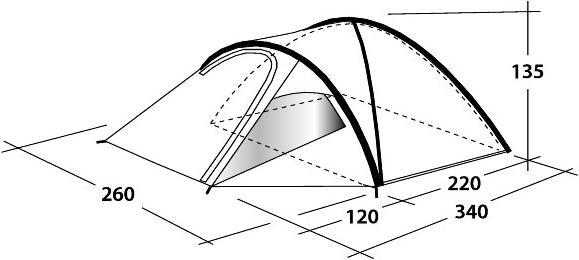 Produktbild Outwell Cloud 4 (Kuppelzelt, 5.90 kg, 4 Personen)