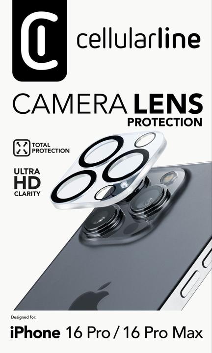 Produktbild Cellularline Camera Lens (1 Stück, Apple iPhone 16 Pro Max)