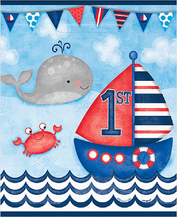 Actual product image Unique Party Nautical 1st Birthday Cakes (8Pack)