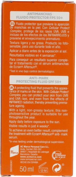 Image du produit Ecran SUNNIQUE antimanchas facial SPF50+ 50 ml (Crème solaire, SPF 50, 50 ml)