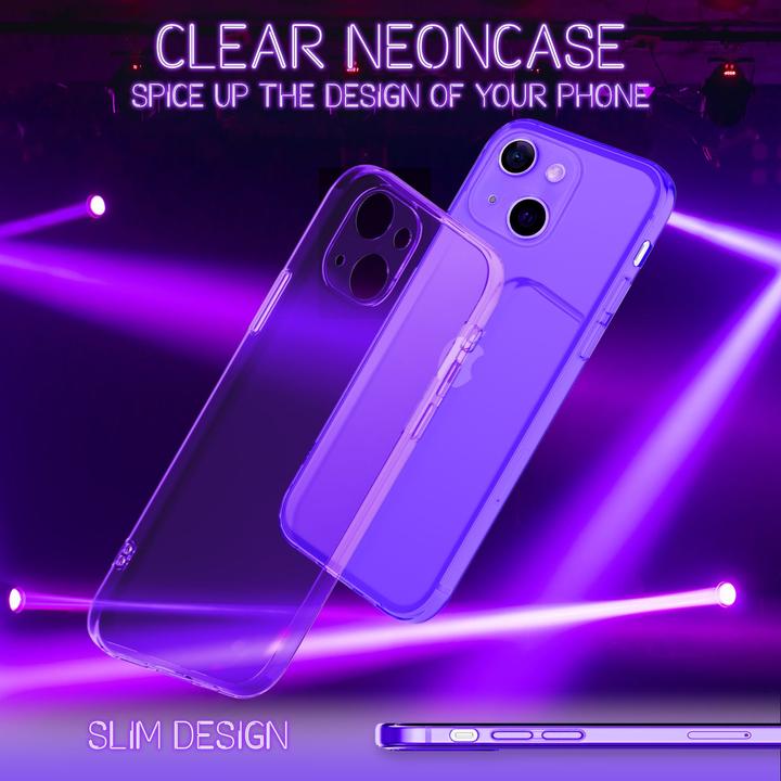 Produktbild Nalia Klar Transparente Neon Silikon Hülle (Apple iPhone 13 mini)