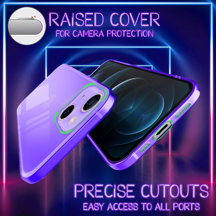 Produktbild Nalia Klar Transparente Neon Silikon Hülle (Apple iPhone 13 mini)