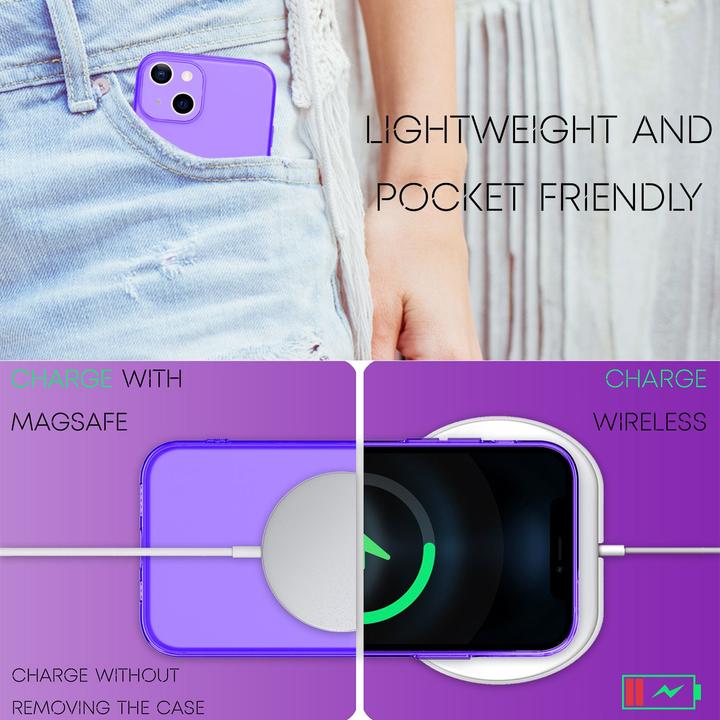 Produktbild Nalia Klar Transparente Neon Silikon Hülle (Apple iPhone 13 mini)