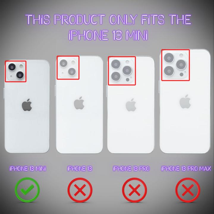 Produktbild Nalia Klar Transparente Neon Silikon Hülle (Apple iPhone 13 mini)