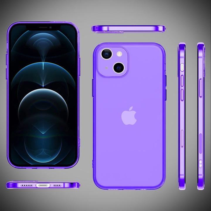 Produktbild Nalia Klar Transparente Neon Silikon Hülle (Apple iPhone 13 mini)