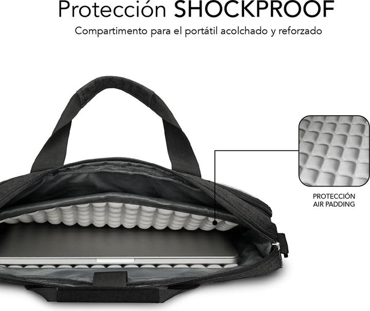 Immagine prodotto Subblim Maletin Air Imbottitura Borsa Per Laptop 13,3-14" Grigio Scuro (14")