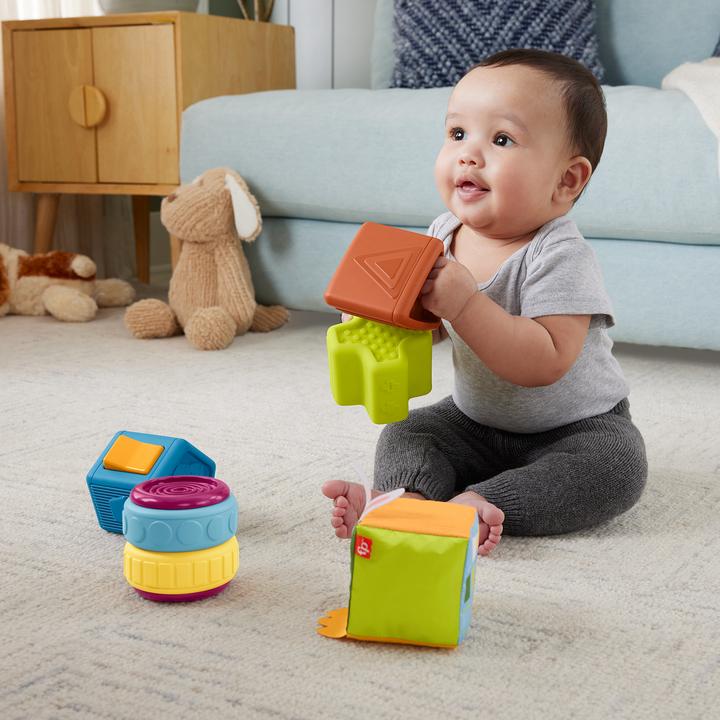 Productafbeelding Fisher-Price Babyspeelgoed Drukke Activiteit Zintuiglijke Blokken