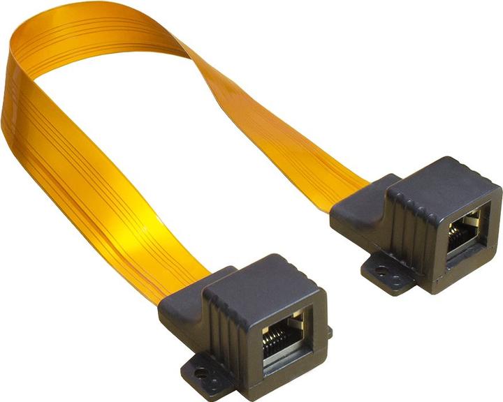 Actual product image Good Connections Ethernet window feed-through High-Quality, transparent, total length incl. connector 51cm, flexible (0.51 m)