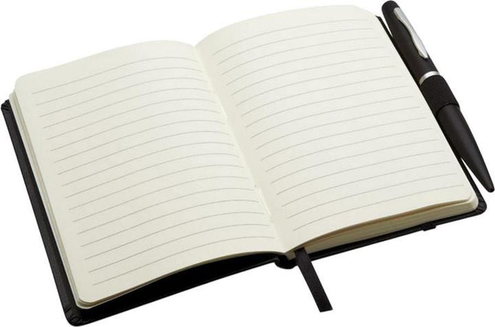 Image du produit MidOcean - Cahier et stylo NOTALUX (À rayures, Couverture rigide)