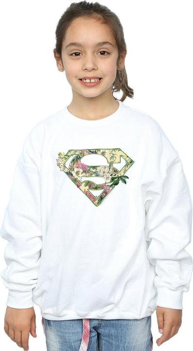 Produktbild Supergirl Floral Shield Sweatshirt Mädchen (104)