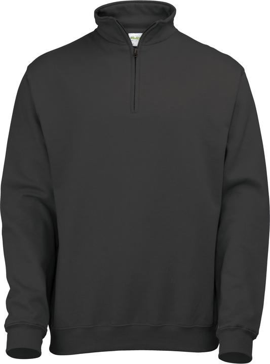 Awdis Sweatshirt Pullover mit Reissverschluss am Kragen