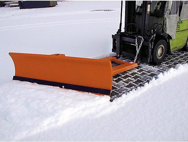 Image du produit eurokraft pro Bouclier chasse-neige pour gerbeur, avec soc fixe en acier, largeur chasse-neige