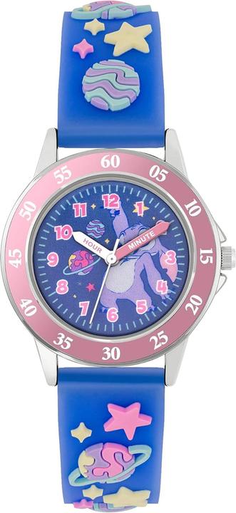 Disney Stitch Time Teacher LAS9020 Armbanduhr, analog, Galaxiearmband, Violett, violett, Modern (Analoguhr)