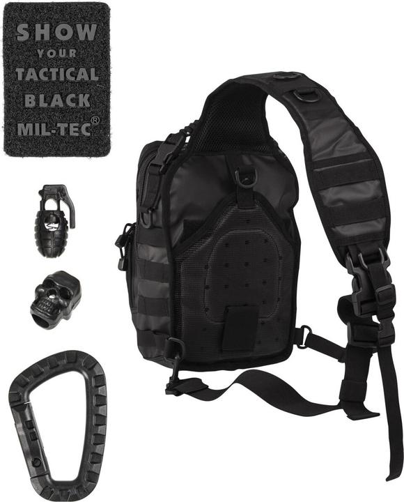 Immagine prodotto Mil-tec Zaino d'assalto con una sola cinghia M Tactical Black (10 l)