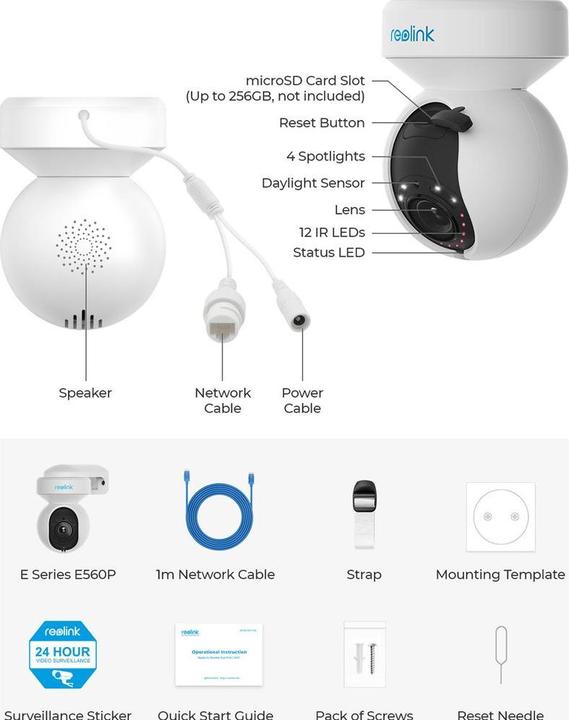 Actual product image Reolink E Series E560P PoE Cam (3840 x 2160 pixels)