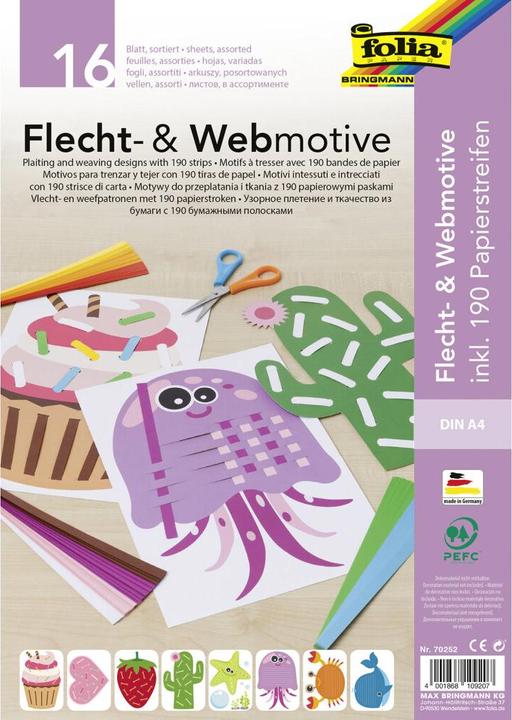Produktbild Folia Bastelset Flecht-Webmotive (297 g/m², 206 x)