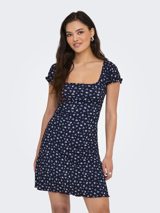 Actual product image Only Normal geschnitten V-Ausschnitt Glockenärmel Midikleid Kleid (XL)