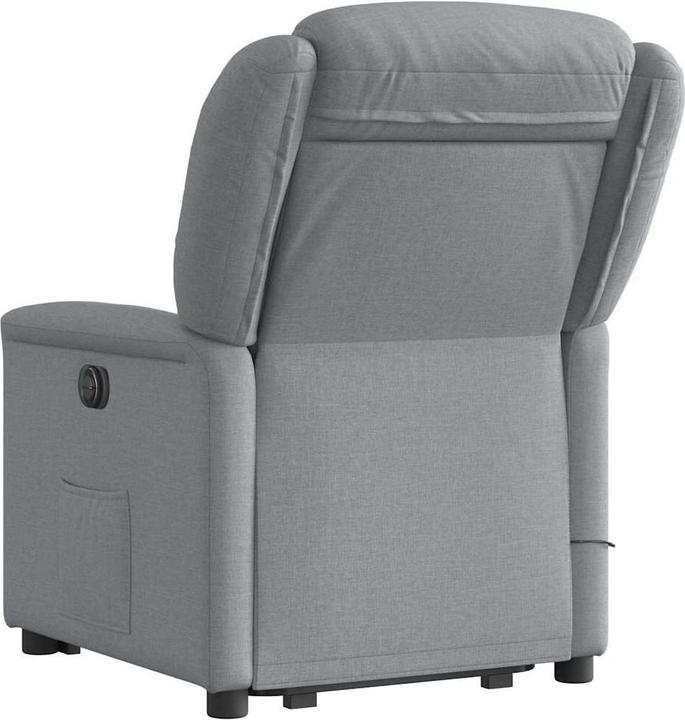Immagine prodotto VidaXL Poltrona massaggiante elettrica con ausilio per la posizione eretta Tessuto grigio chiaro