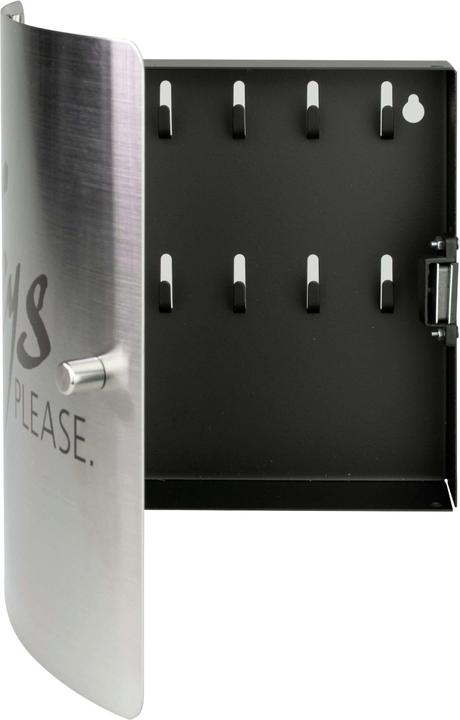 Image du produit Burg Wächter Porte-clés à motif "Keys PLEASE", 10 crochets, porte en acier inoxydable avec inscription, noir.