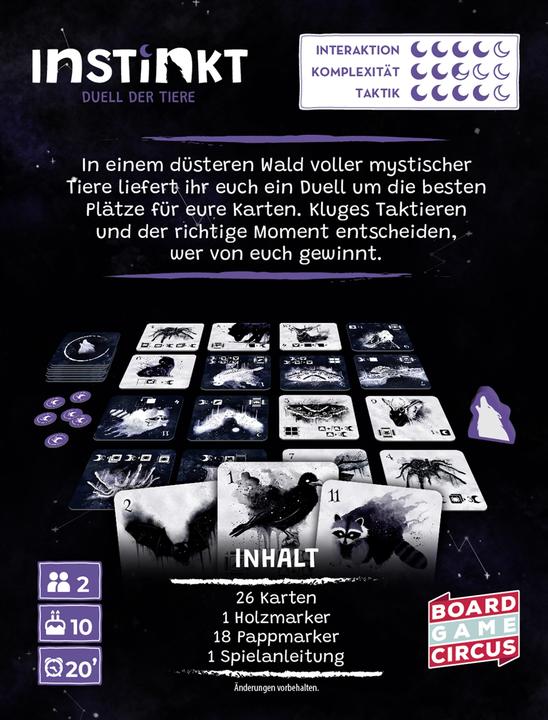 Produktbild Board Game Circus Instinkt: Duell der Tiere (d) (Deutsch)