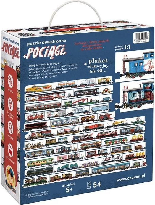 Immagine prodotto Czuczu Puzzle bifacciale - Treni (5 pezzi)