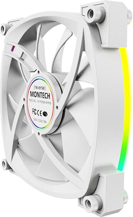 Actual product image Montech RX120 PWM ARGB fan - 120mm, white (120 mm, 1 x)