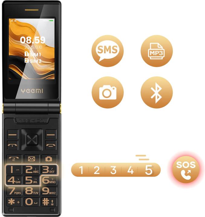 Actual product image Avizar Klapphandy mit zwei Displays Dual-SIM Unterstützung (2.80")