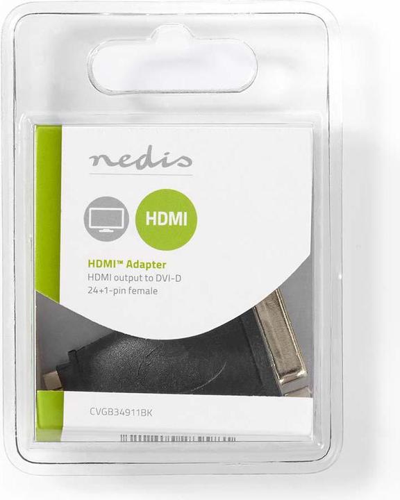 Produktbild Nedis HDMI DVI-Adapter, HDMI-Buchse / DVI-D-Buchse 24+1-polig (DVI, HDMI, 10.50 cm)