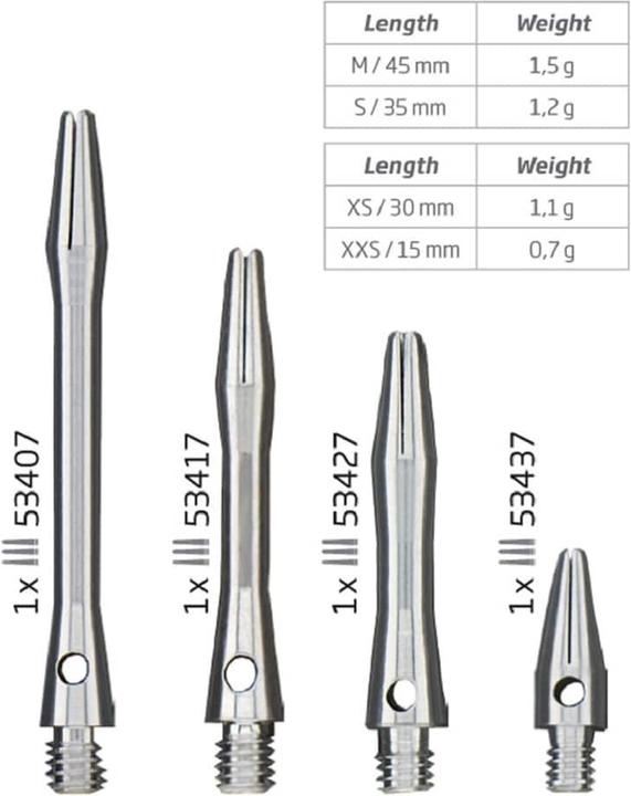Produktbild Bull's Simplex Aluminium Shaft (XS (30 mm))
