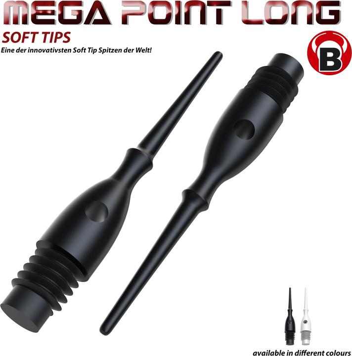 Immagine prodotto Bull's Punte Mega Point lunghe 6mm (2BA)