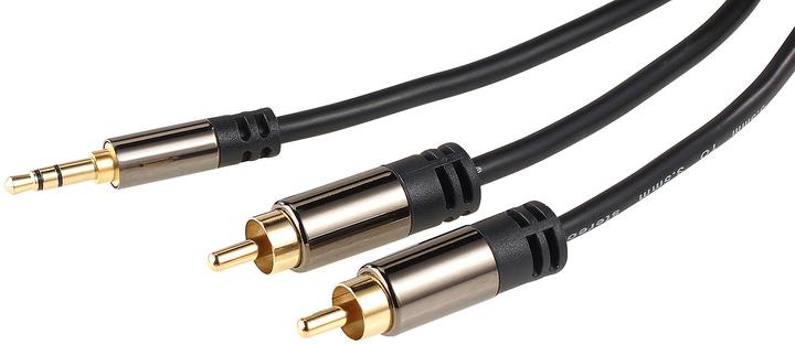 Produktbild Auvisio Premium-Stereo-Kabel 3,5-mm-Klinke auf 2 Cinch-Stecker (2 m, Cinch)