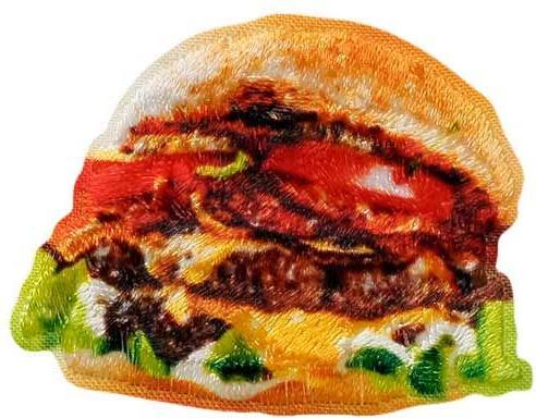 Image du produit Mono Quick Applikationen - Teens and Jeans - aufbügelbar Burger 3D farbig 4x3,1 cm 1 Stück (1 x)