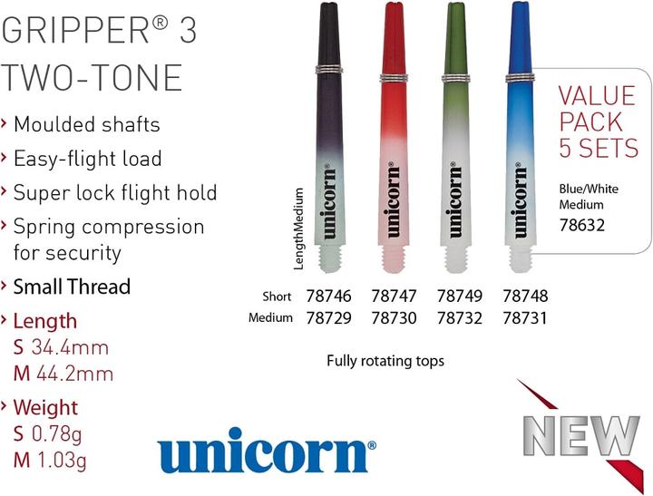 Unicorn Gripper 3 TWO-TONE Shaft (manche en deux tons) (S (35 mm))
