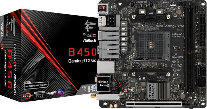 Produktbild AsRock B450 Gaming-ITX/ac (AM4, AMD B450, Mini-ITX)