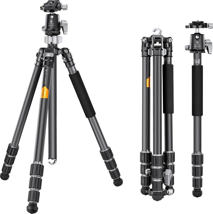 K&F Concept Tripod X254C4+BH-30 (Carbon)