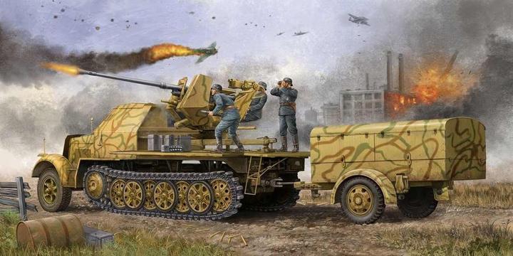 Produktbild Trumpeter German 3,7cm Flak 37 auf Selbstfahrlafette Sd.Kfz. 7/2 late version