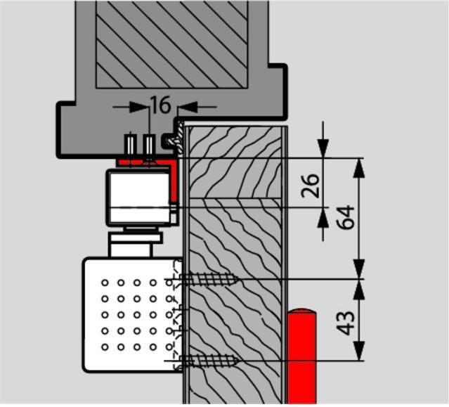Actual product image Dormakaba Camber lining angle set for G-SR/BG (Room door, Entrance door, Wooden door, French window, Indoor)