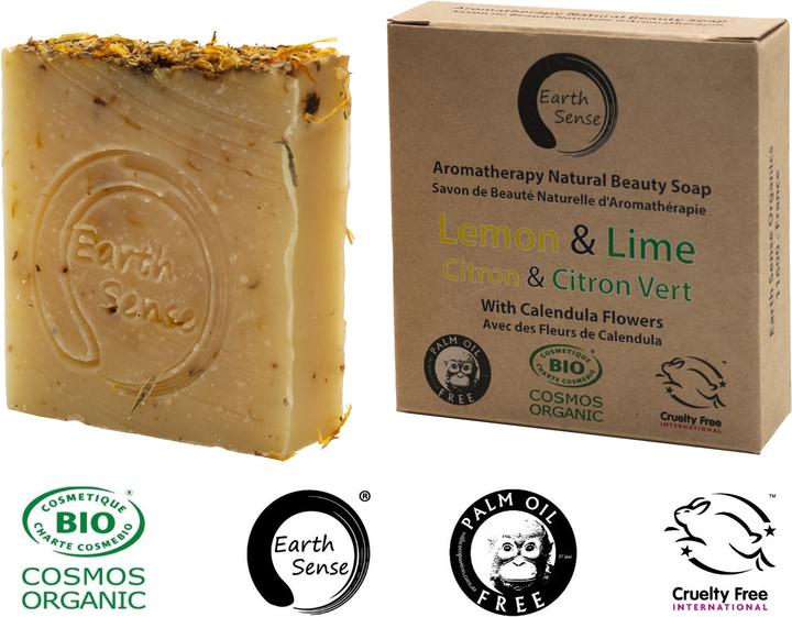 Produktbild Natura Punto Palmölfreie feste Bio-Seife, min. 72% kaltgepresste Öle, Lemon und Lime (Hartseife)
