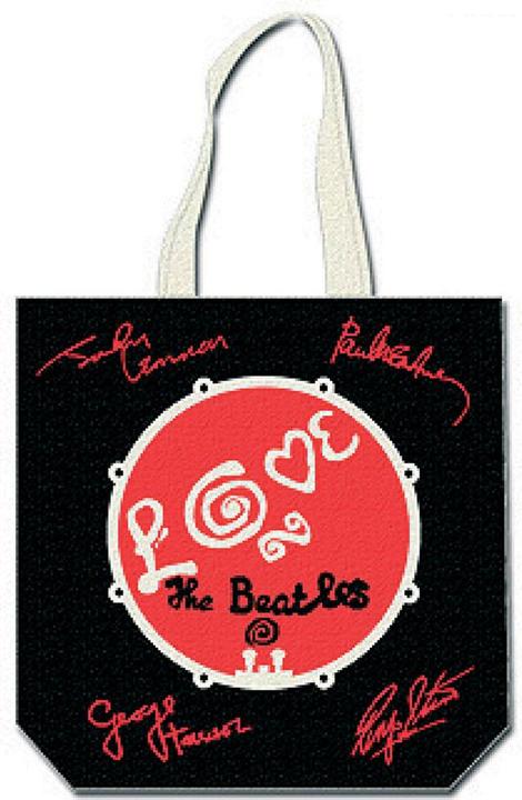 Immagine prodotto The Beatles Love Drum Stampa posteriore Cotone Borsa a Tracolla
