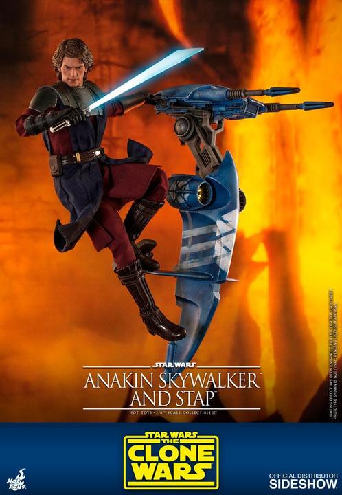 Image du produit Hot Toys Star Wars - The Clone Wars "Anakin Skywalker & STAP" 1/6 Scale Figurine