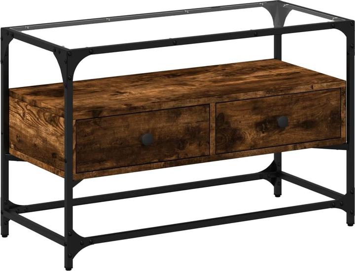 Image du produit VidaXL Meuble TV avec plateau en verre 98 x 35 x 51cm
