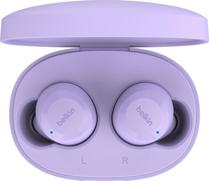 Actual product image Belkin wireless soundform bolt tws light purple (No noise cancelling, 38 h, Wireless)
