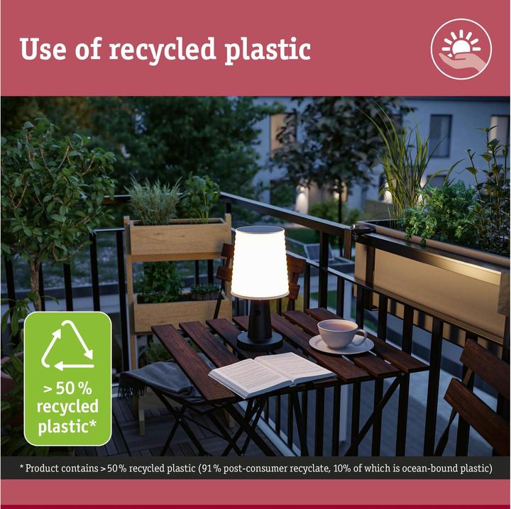 Actual product image Paulmann Solar table lamp Ilanga (320 lm, IP44)