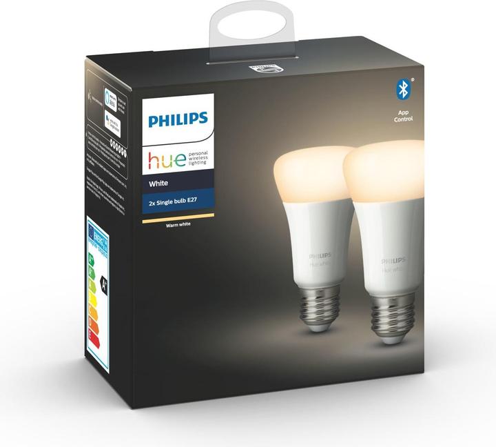 Produktbild Philips Hue White BT (E27, 9.50 W, 806 lm, 2 x, F)