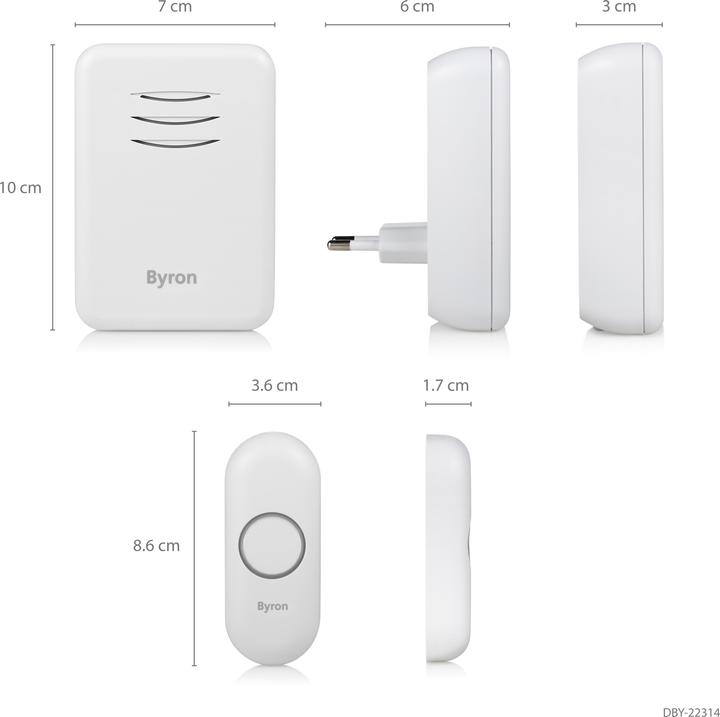Actual product image Byron gong set DBY-22314 plug-in and portable, wireless (Wireless)