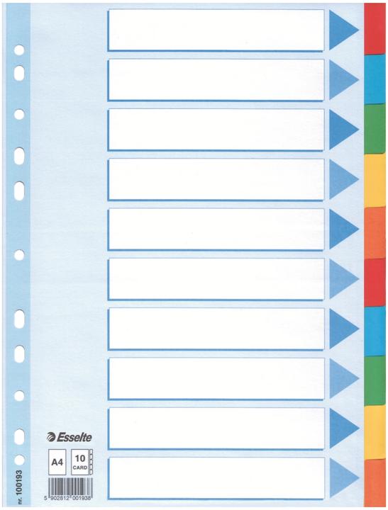Actual product image Esselte Register Cardboard coloured