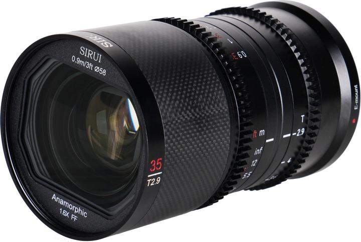 Produktbild Sirui Saturn 35mm T2.9 1.6x anamorphotes Carbon-Vollformat-Objektiv Canon RF R35B (Canon RF, Vollformat)