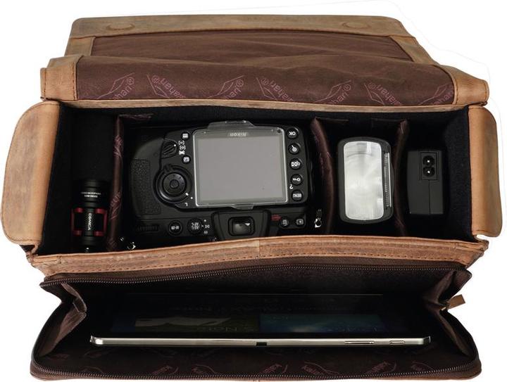 Produktbild Kalahari KAAMA LS-23 Fototasche, Leder (Kamera Schultertasche)